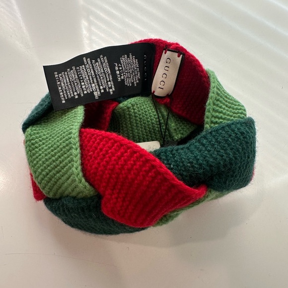 Gucci Vibrant Red and Green Knit Headband main image 4